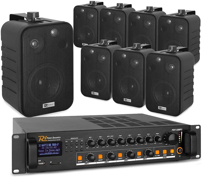 Tronios Power Dynamics PDV120MP3 + 8 x BV40V