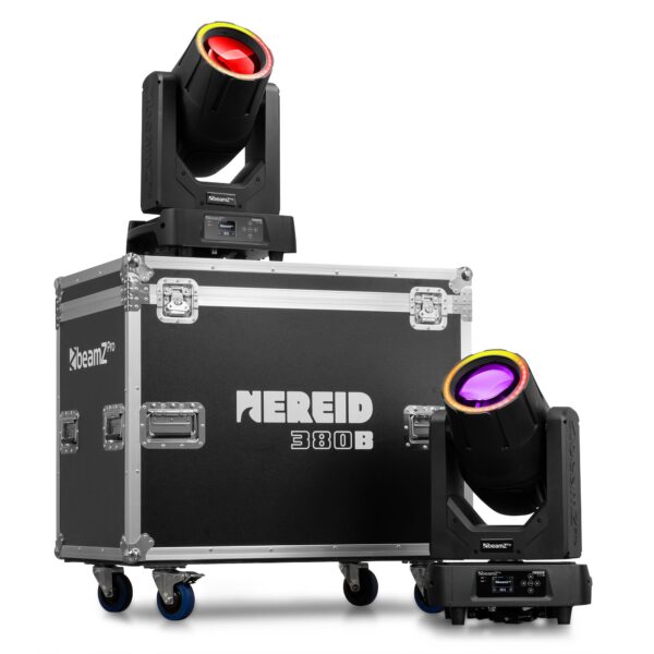 BeamZ Pro NEREID380B Outdoor Moving Head Beam 2pcs in Flightcase