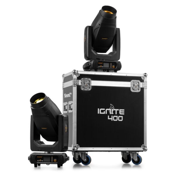 BeamZ Pro IGNITE400 LED BSW Moving Head with CMY 2pcs in Flightcase